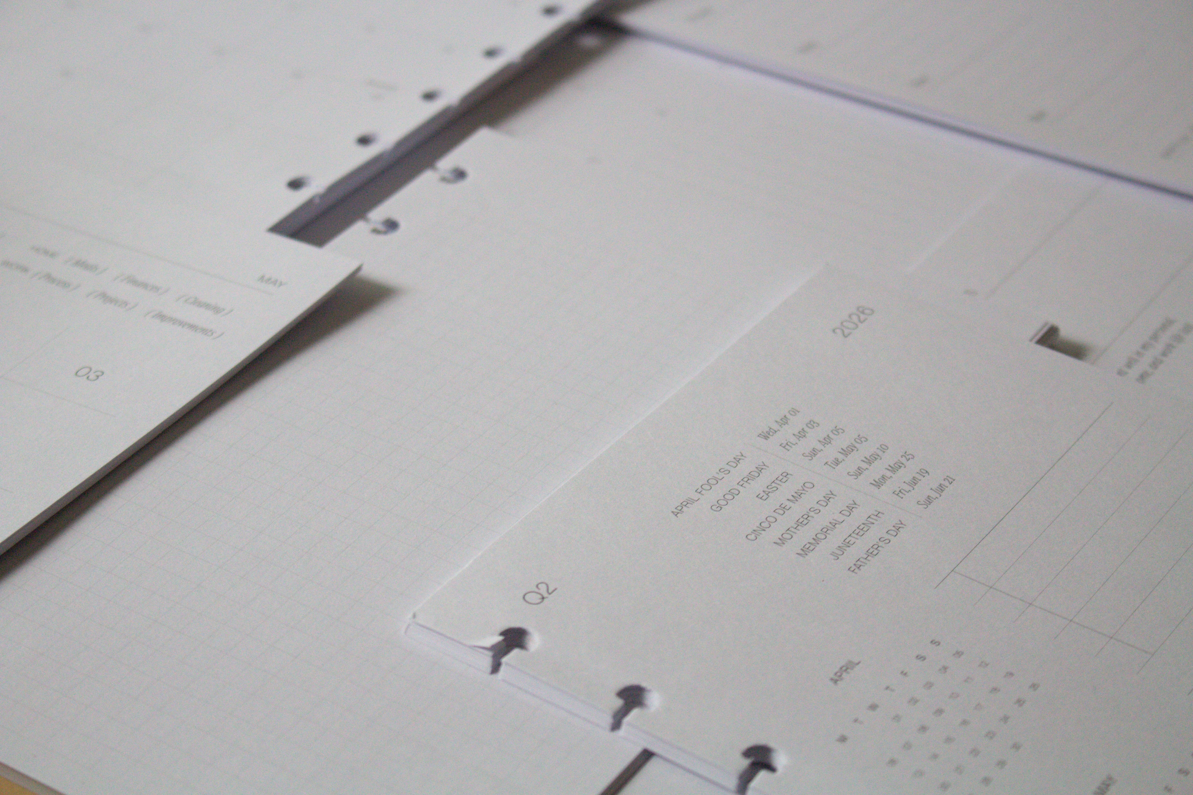Dated Planner Inserts