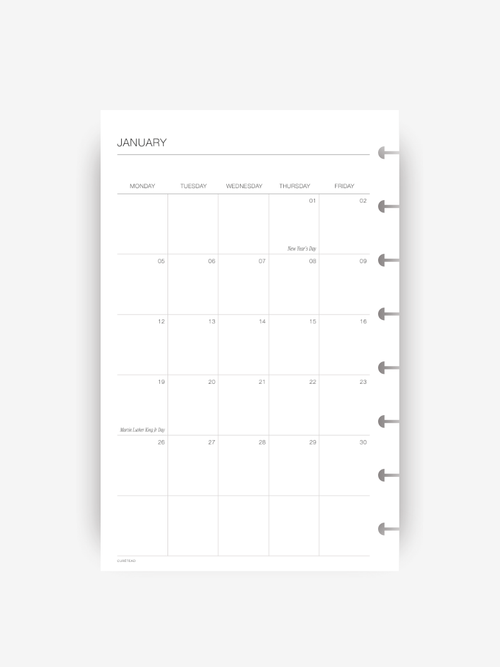 2026 Monthly Planner Insert   |  Deluxe