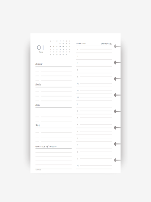 2026 Daily Planner Inserts  |  Deluxe