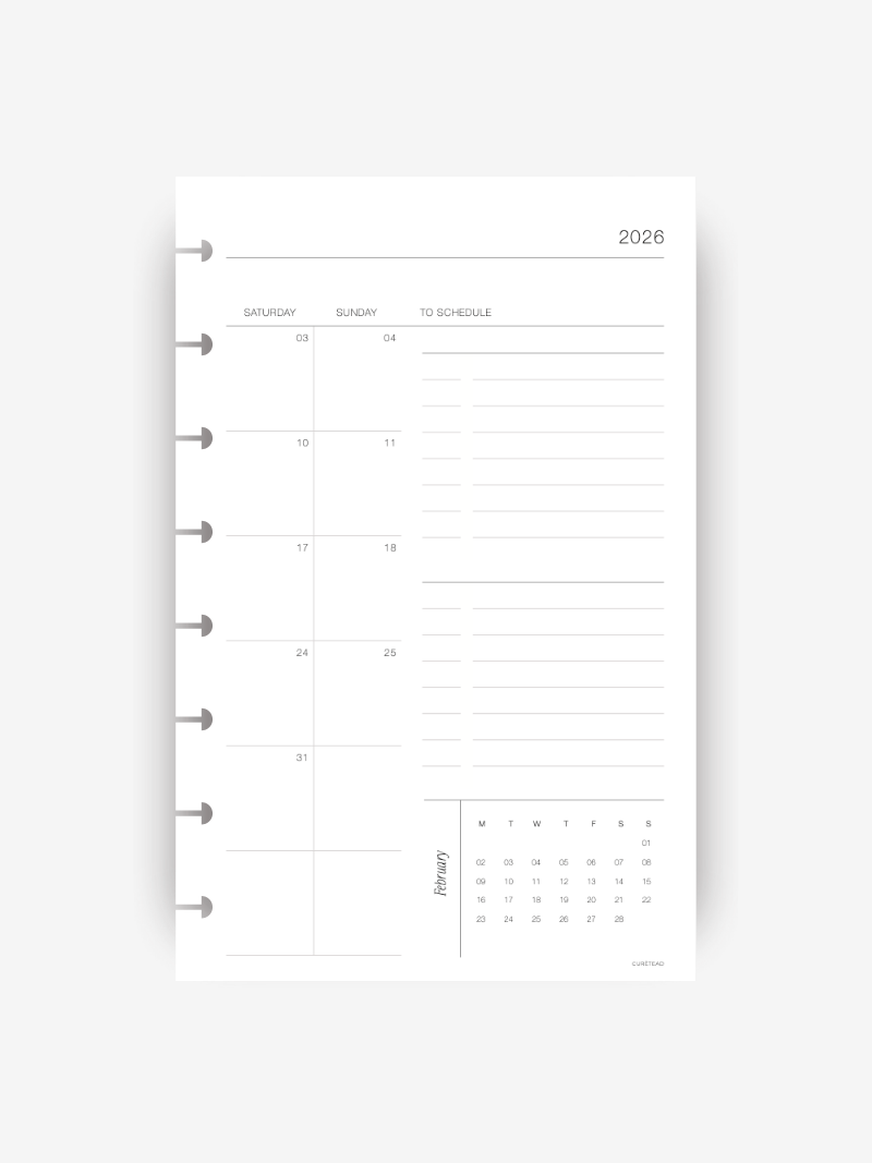 2026 Monthly Planner Insert   |  Deluxe