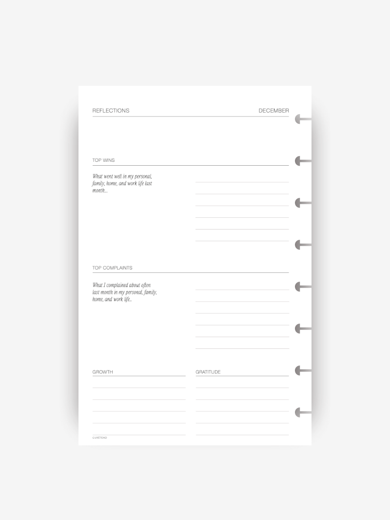 2026 Monthly Planner Insert   |  Deluxe