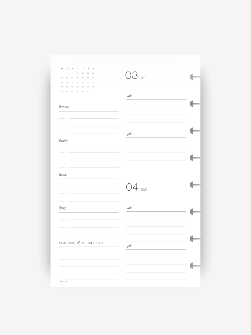 2026 Daily Planner Inserts  |  Deluxe